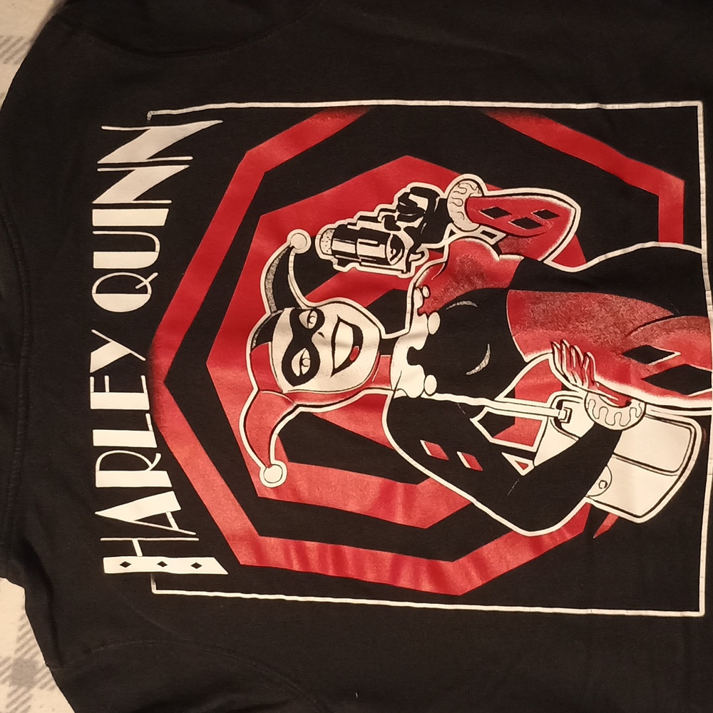Black Hoodie with Harley Quinn Graphic. - Picture 2 of 2